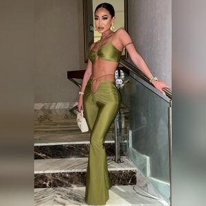 Olive Green Women's 2 Piece Outfit